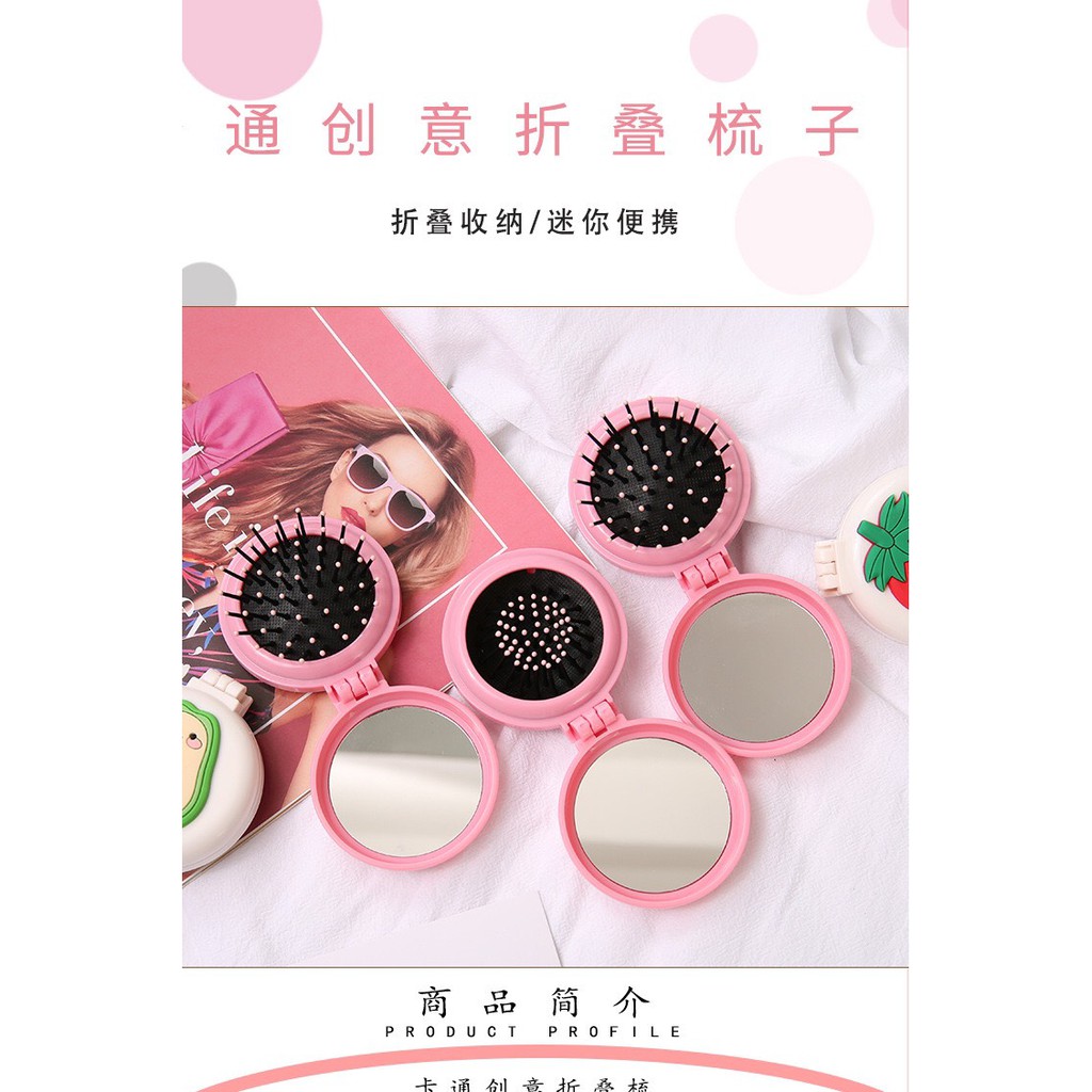 Lược kèm gương 2in1