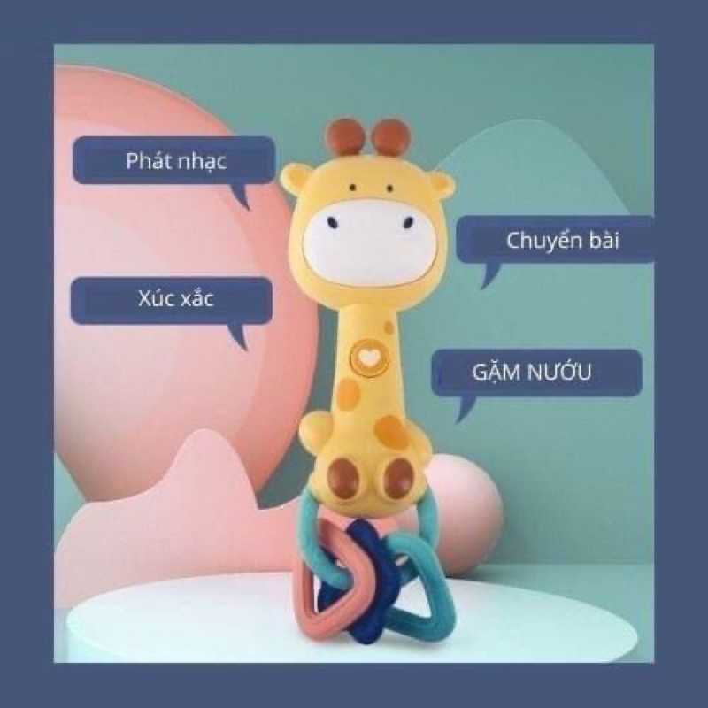 Xúc xắc đồ chơi cầm tay BabyTry phát nhạc tự động