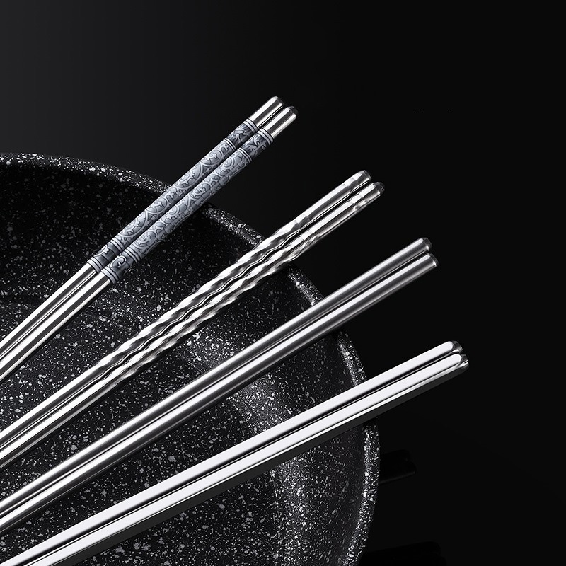 Đôi đũa thép không gỉ khắc laser có thể tái sử dụng