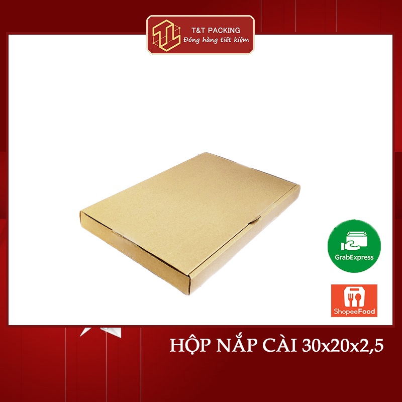 Combo 50 hộp 30x20x2.5 Hộp carton nắp cài