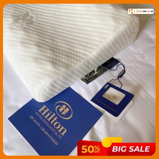 ⚡freeship⚡ gối cao su non hilton, gối cao su lượn sóng cao cấp có lỗ thoáng khí và gai massage chống đau mỏi vai gáy