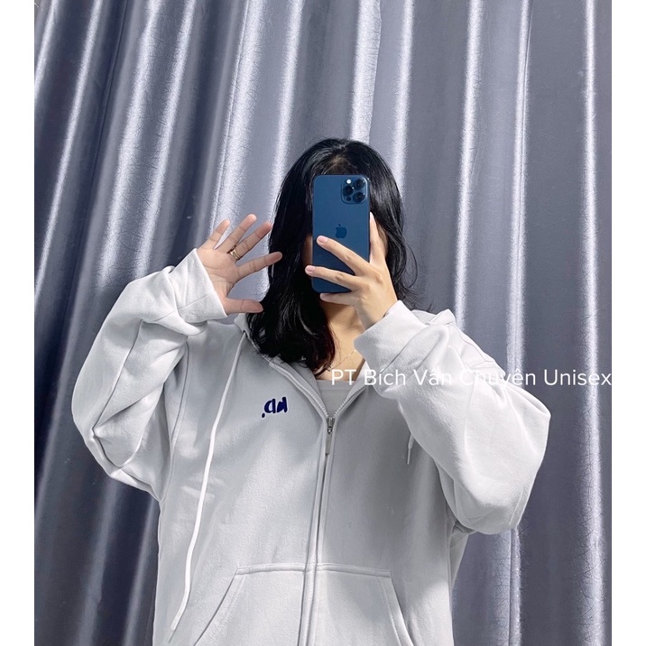 Hodie Zip HD bông dày dặn form rộng unisex( Ảnh Thật)
