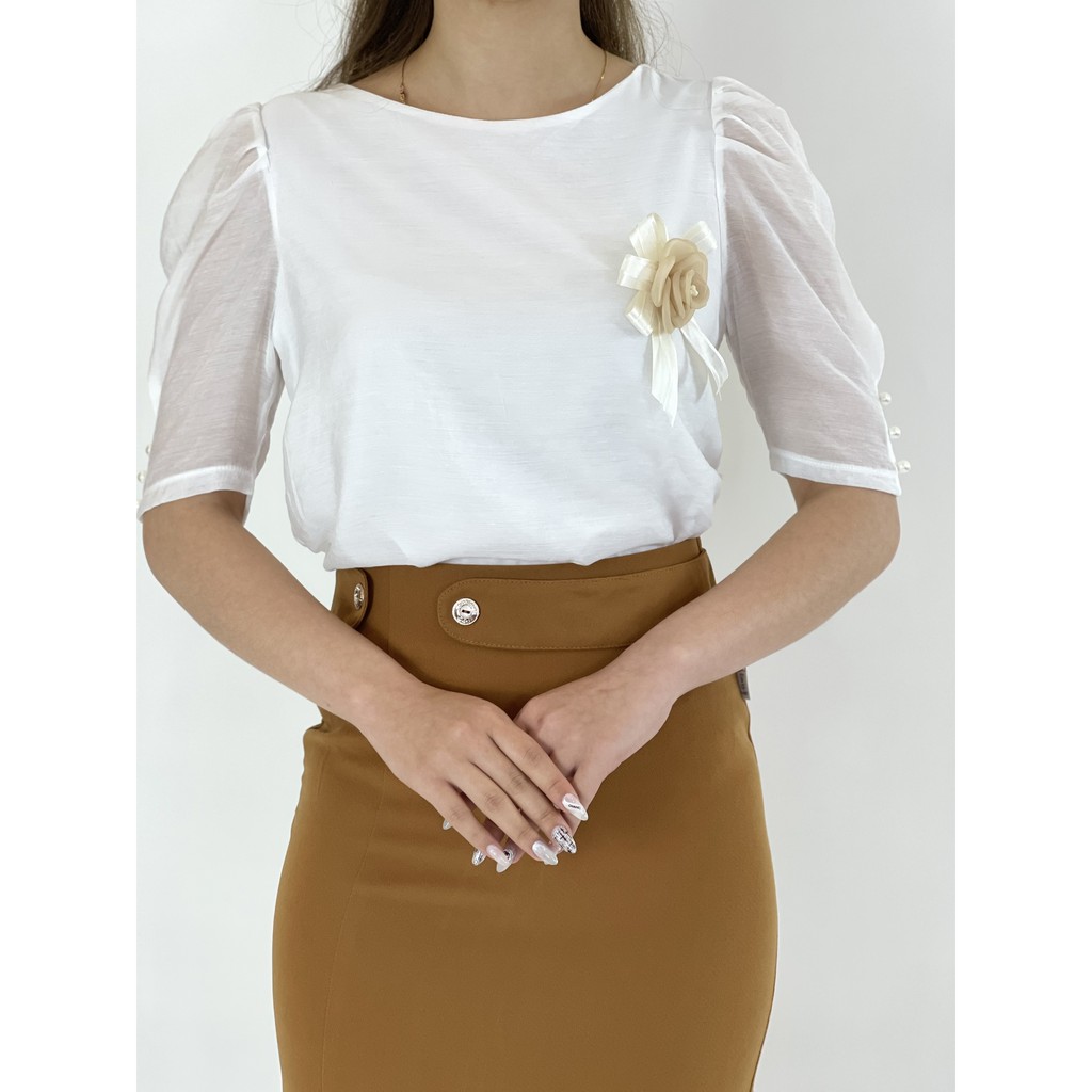 [Mã WASTUP giảm 10% tối đa 30K đơn 99K] Áo sơ mi nữ công sở tay lỡ EMVY- H8 | BigBuy360 - bigbuy360.vn