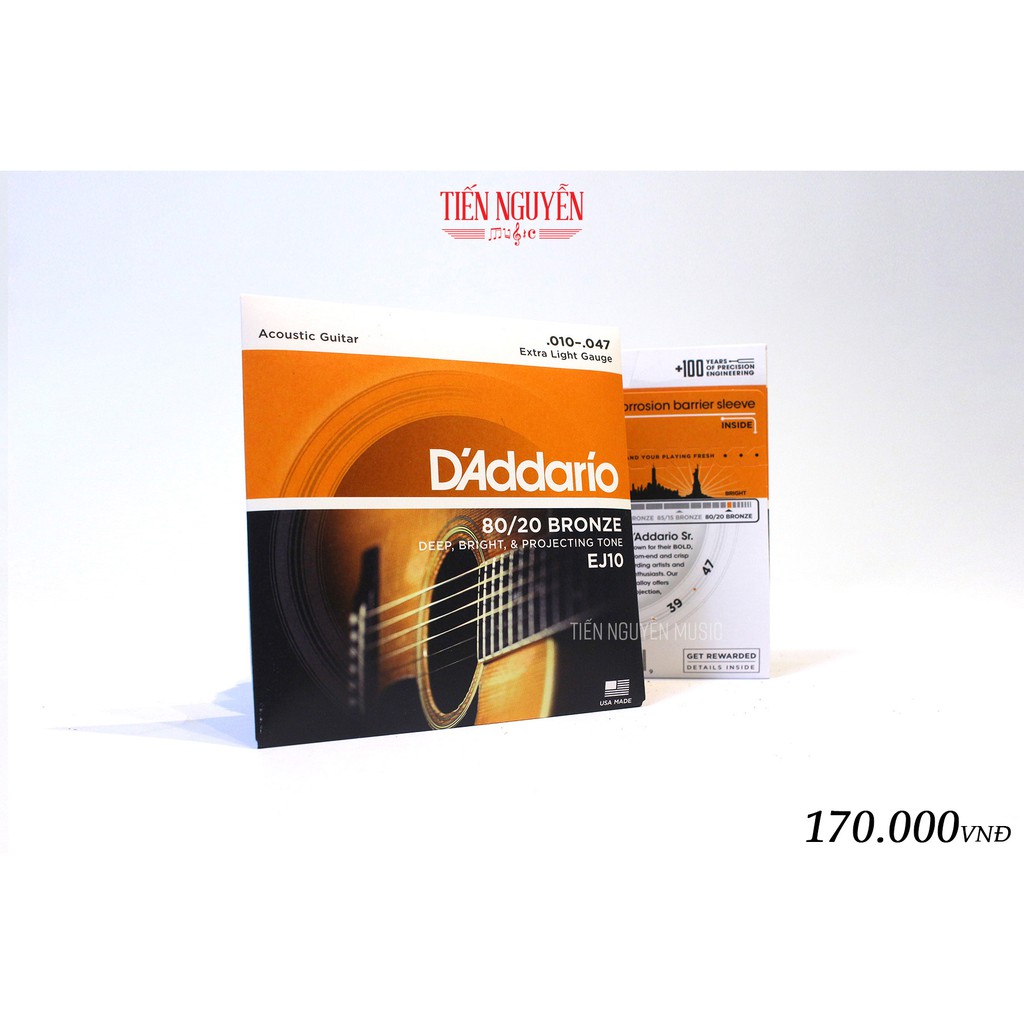 Dây đàn Guitar Acoustic D'Addario Chính Hãng