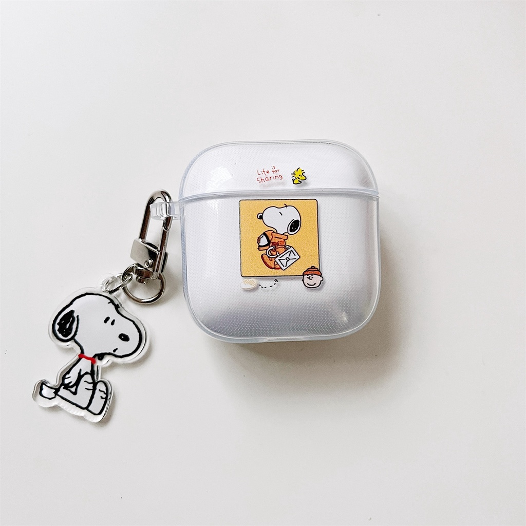 Vỏ Bảo Vệ Hộp Sạc Tai Nghe Xiaomi redmi buds3 Bằng TPU Mềm Trong Suốt Chống Sốc Kèm Móc Treo