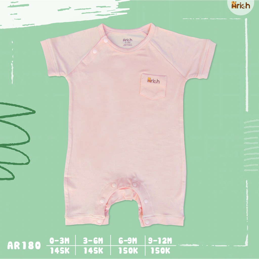 [Mã SKAMCLU8 giảm 10% cho đơn từ 100K] Body cộc trơn 0-12M SỢI TRE Arich