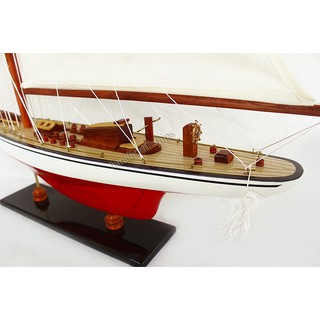Mô hình thuyền buồm gỗ Endeavour (Đỏ - Trắng) 50cm