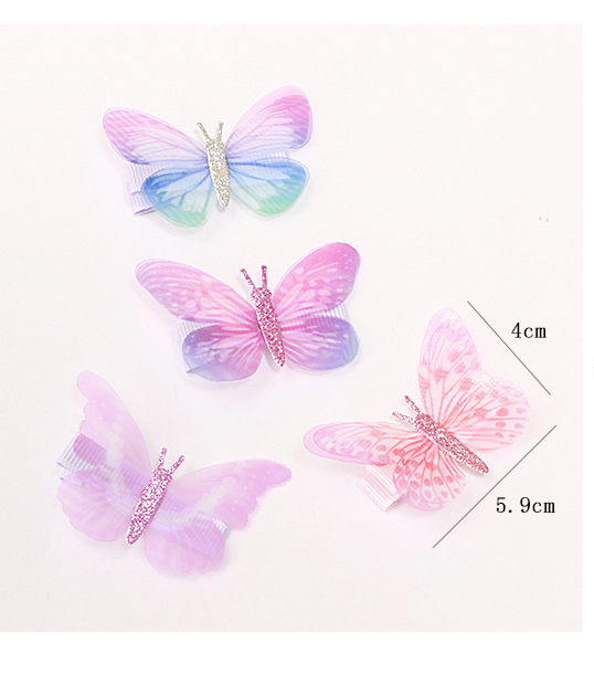 Kẹp tóc SOFFNY trang trí bươm bướm nhiều màu sắc tùy chọn phong cách Hàn Quốc xinh xắn dành cho bé gái