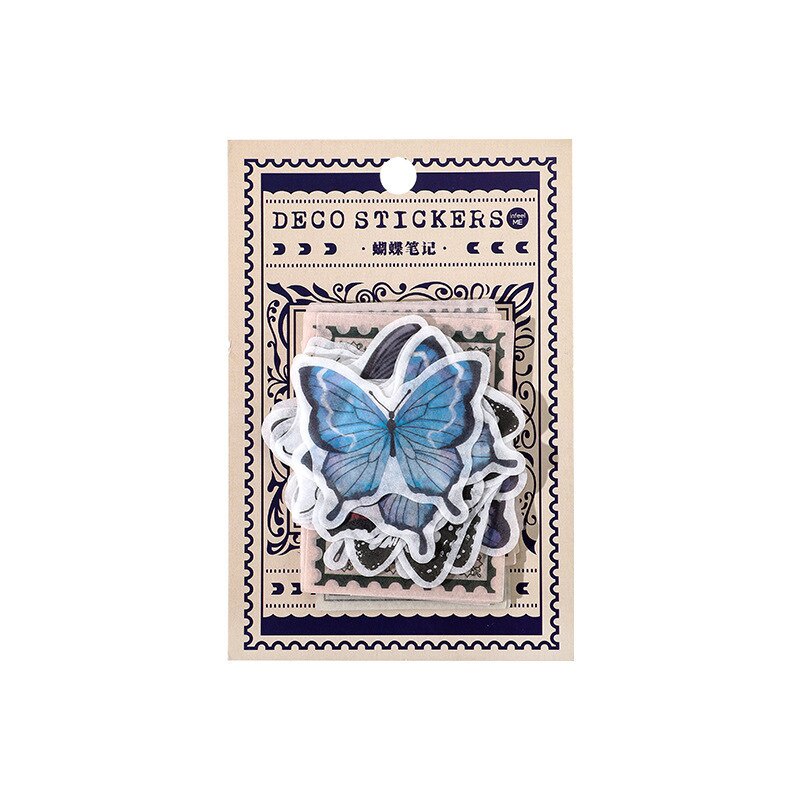 Set 40 miếng dán trang trí sổ tay phong cách vintage