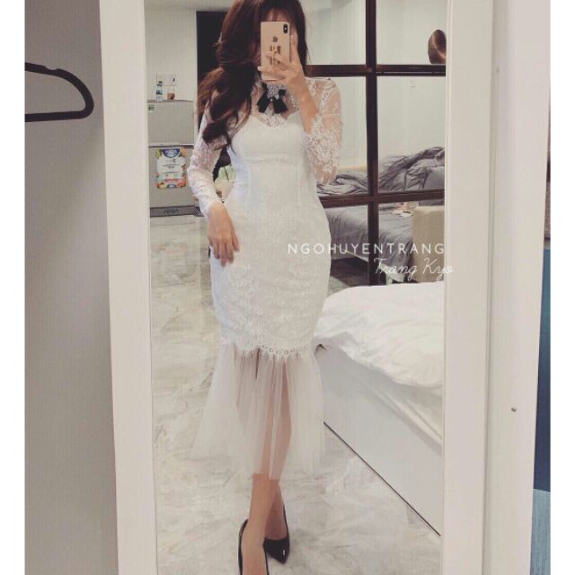 Đầm body đuôi cá trắng xinh
