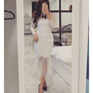 Đầm body đuôi cá trắng xinh
