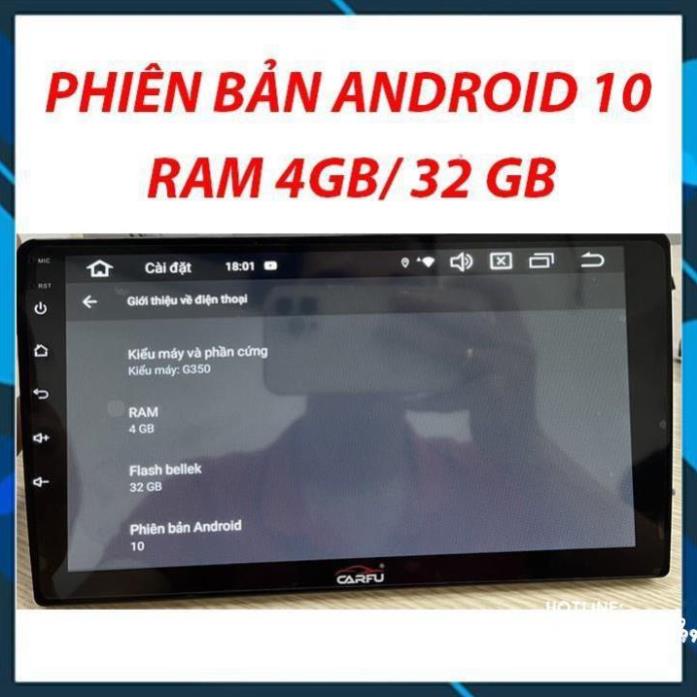 Màn Hình Android CARFU G350 RAM 4gb/32gb chip 8x căm Sim 4G/5G full tính năng bản quyền chính hãng