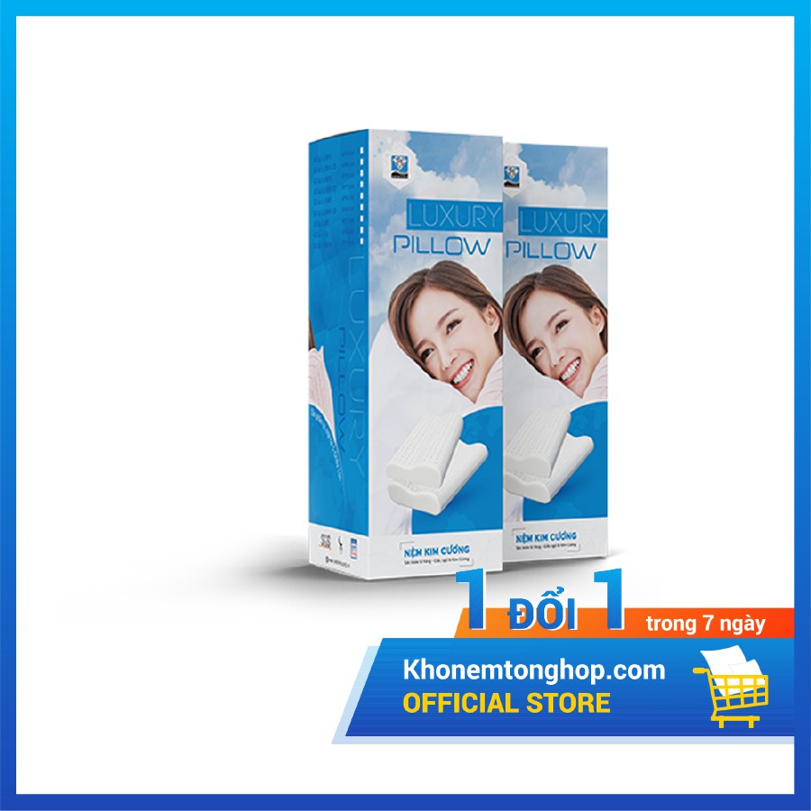Gối Cao Su Thiên Nhiên Luxury Kim Cương
