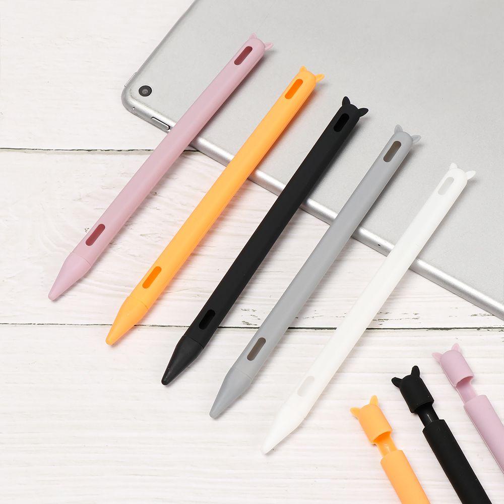 MYRONGVN Túi Đựng Bút Bằng Silicone Chống Bụi Hình Mèo Hoạt Hình