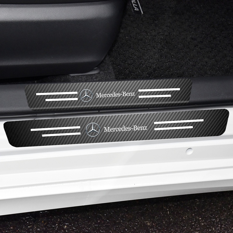 Bộ 4 Miếng Dán Sợi Carbon Chống Trầy Xước Bảo Vệ Cửa Xe Hơi BMW Audi VW
