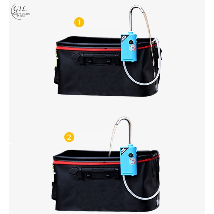 Máy bơm nước rửa tay câu cá, máy tạo oxy, máy bơm đã năng 3 in 1