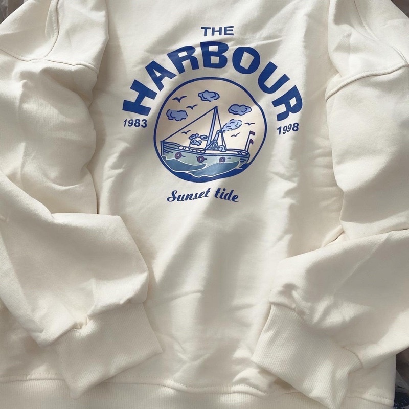 Áo vòng tròn HARB in lưng bo gấu TH6