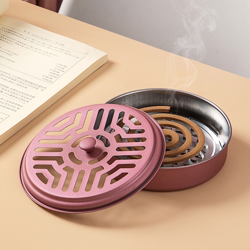 Hộp Đựng Nhang Trầm Hình Tròn Bằng Sắt Rèn Chống Gió Chống Gió Chống Lửa Cho Hộ Gia Đình Ngoài Trời Cr