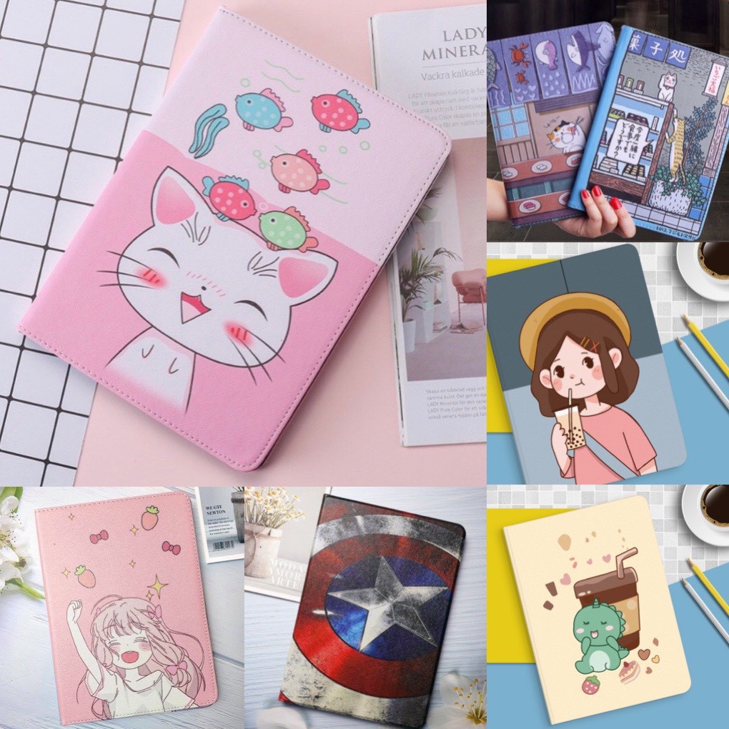 [SALE] [Viền Silicon] Ốp-Bao Da iPad Dễ Thương (P1)