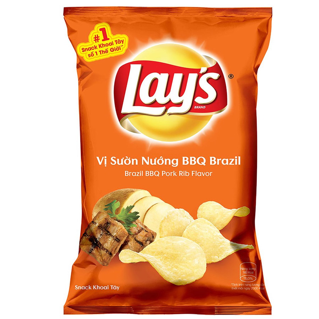 Bánh snack khoai tây Lay's gói 90g đủ vị