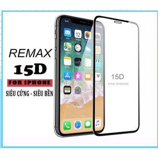 Kính cường lực iphone full màn 15d remax