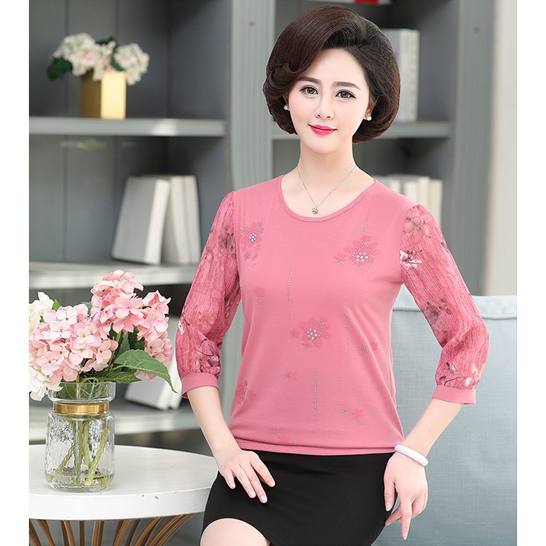 Áo nữ-áo trung niên thun tay lỡ