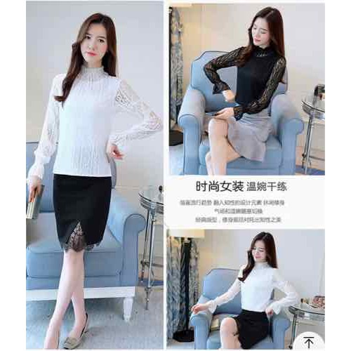 ÁO SƠ MI REN NỮ CỔ CAO SANG CHẢNH