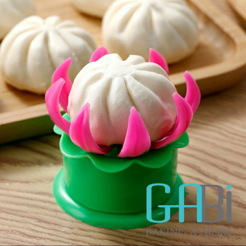Khuôn tạo hình bánh bao hình hoa sen