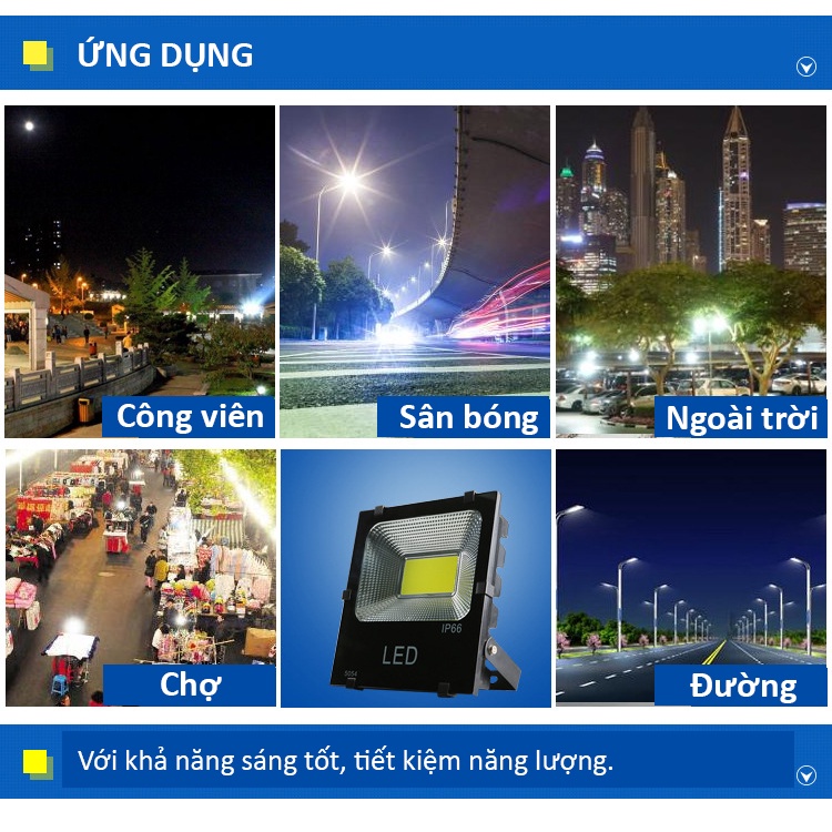 Đèn led siêu sáng 20W chiếu sáng ngoài trời công suất cao, siêu sáng, bền đẹp chắc chắn, tuổi thọ cao, tiết kiệm điện