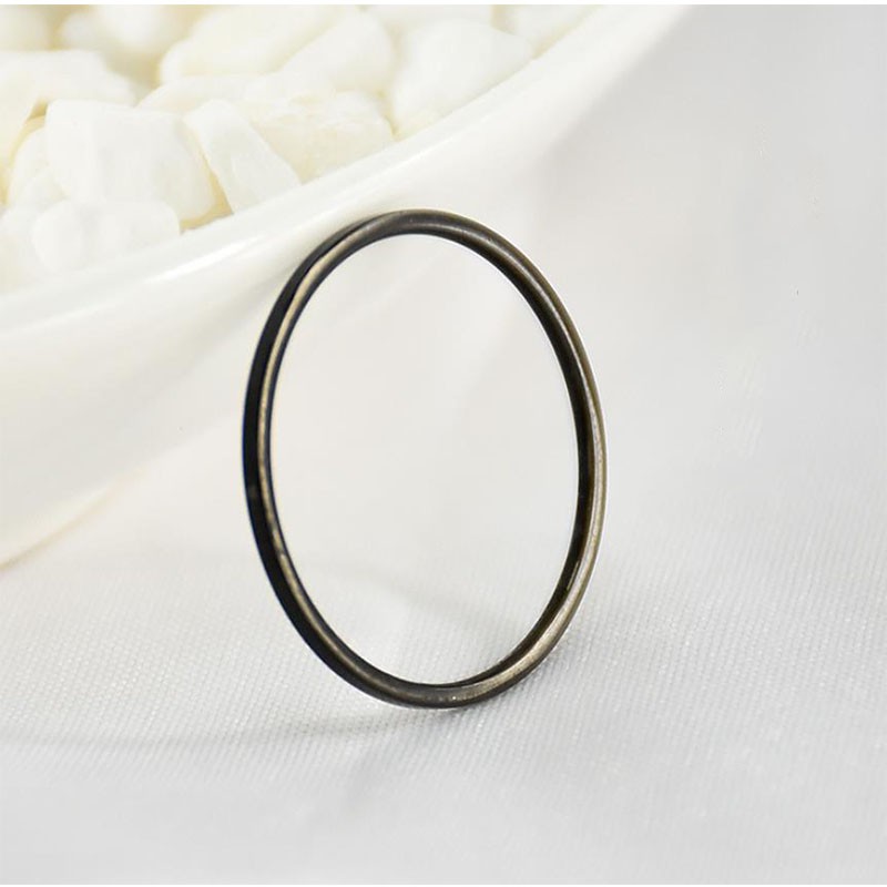 Nhẫn Cưới Thép Titan Mỏng 1mm Màu Vàng Hồng / Bạc Cho Cặp Đôi Kích Thước 3-10
