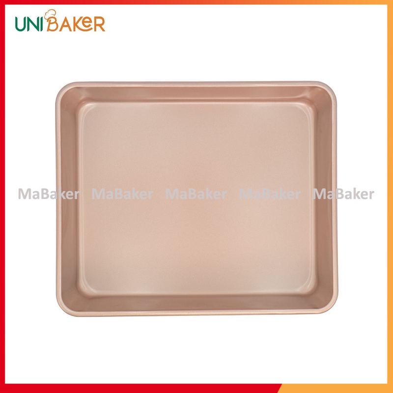 Khay nướng bánh hình vuông, chữ nhật thành cao UniBaker chống dính cao cấp, tiện dụng - MaBaker