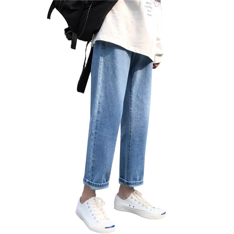 Quần baggy nam vải jean bò cao cấp dáng suông rộng HOTTREND 2022