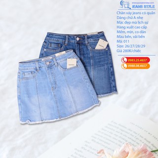 Sooc Váy Jeans Tua Gấu Xuất Khẩu Chất Đẹp - 2 Màu Xanh Jeans
