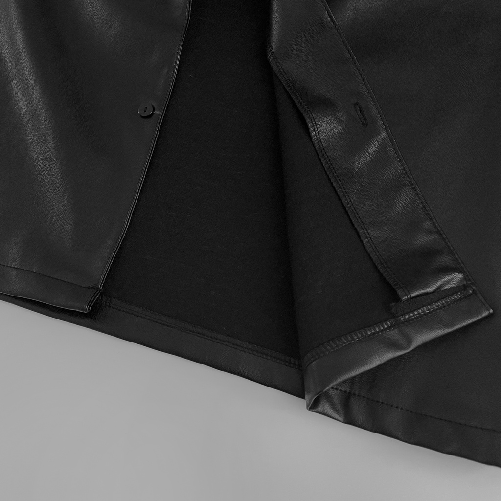 Áo Sơ mi da cộc tay ODIN CLUB Leather, Áo sơmi oversize form rộng, Local Brand ODIN CLUB