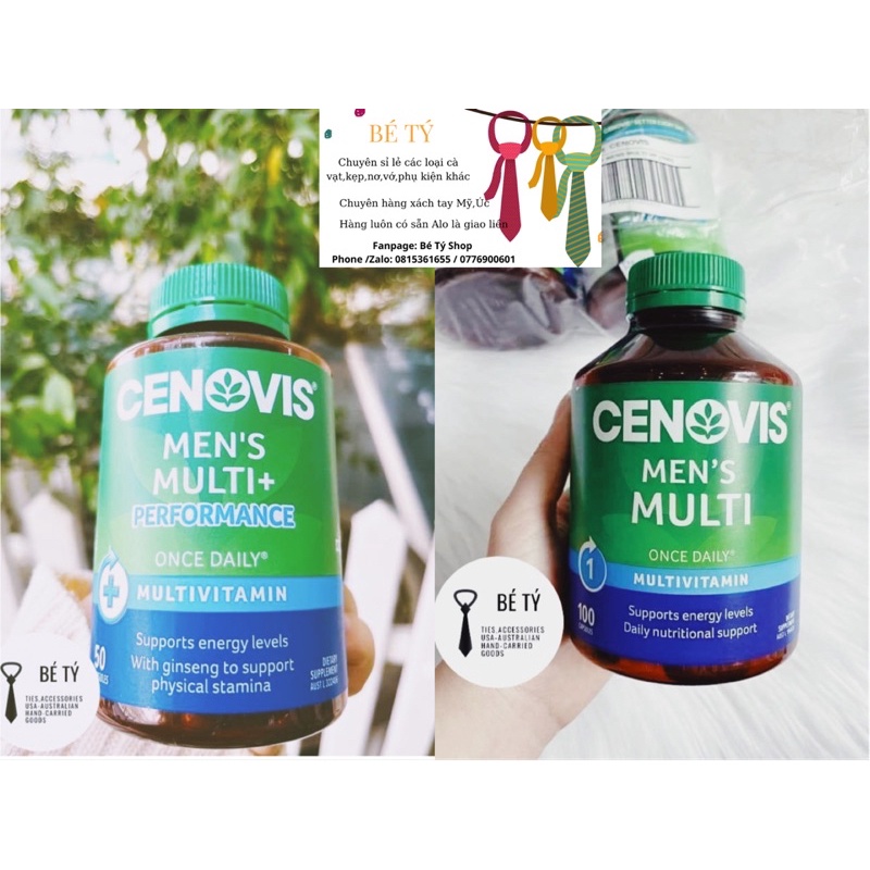 Viên uống Bổ sung vitamin tổng hợp dành cho Nam. Cenovis Men’s Multi One Daily (50 viên -100 viên )