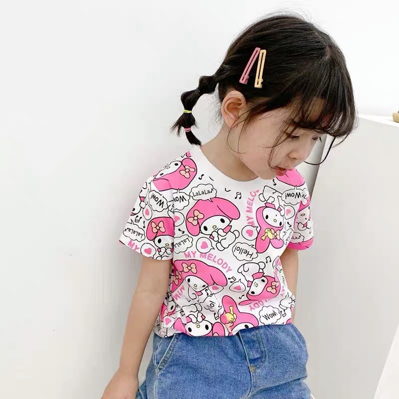 |FAMARAL2 giảm 10k cho đơn 50k|Áo cộc tay hoạt hình thông hơi thoang mát 8-18kg QATE568