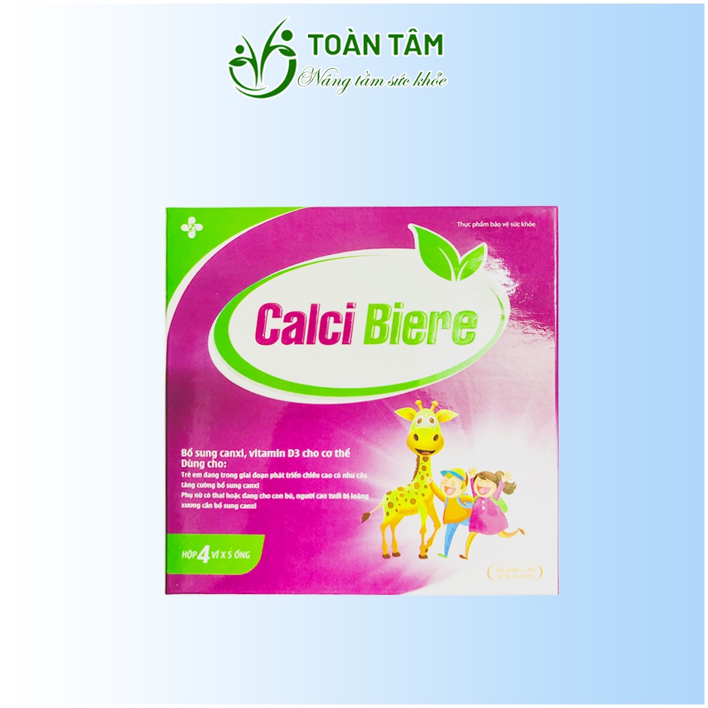 Siro CALCI BIERE cho bé, siro canxi chống còi xương cho trẻ VIGOR Toàn Tâm