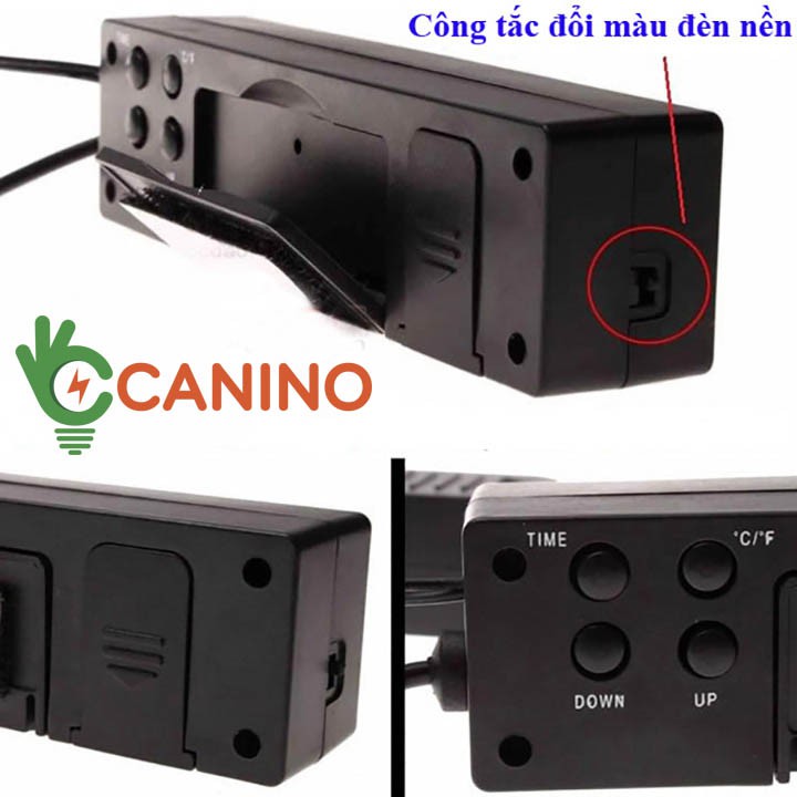 Đồng hồ điện tử mini trên ô tô EC88 Canino (lỗi 1 đổi 1 trong 7 ngày)