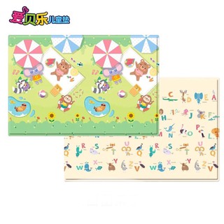 Thảm SILICON - BABY CARE - MADE IN KOREA - Hình Gấu Picnic 1m4x2m1
