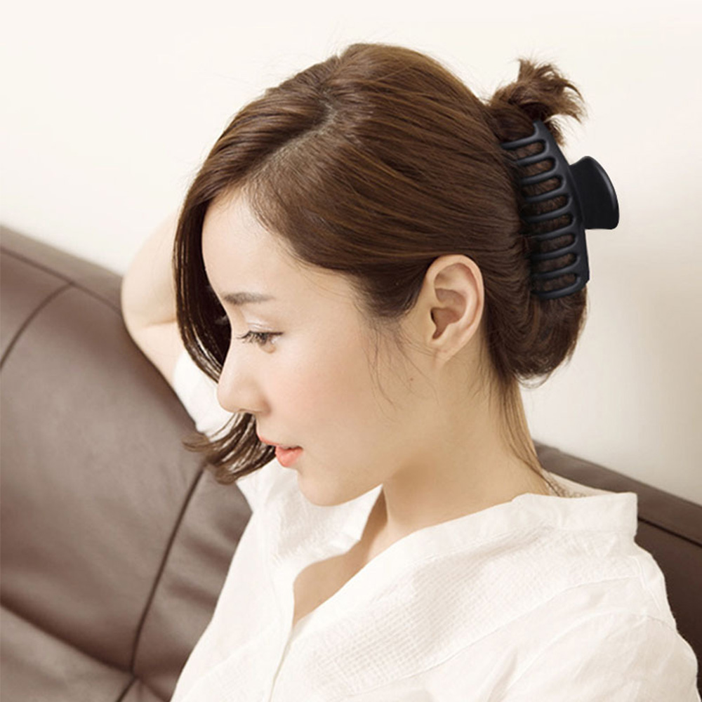 (Hàng Mới Về) Kẹp Tóc Nhựa Màu Trơn Dùng Khi Tắm Tiện Dụng
