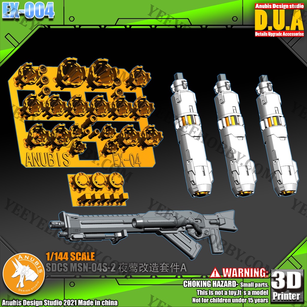 PHỤ KIỆN MOD ANUBIS - MÔ HÌNH IN 3D SDCS BB MSN-04S-2 NIGHTINGALE CUSTOM EX004