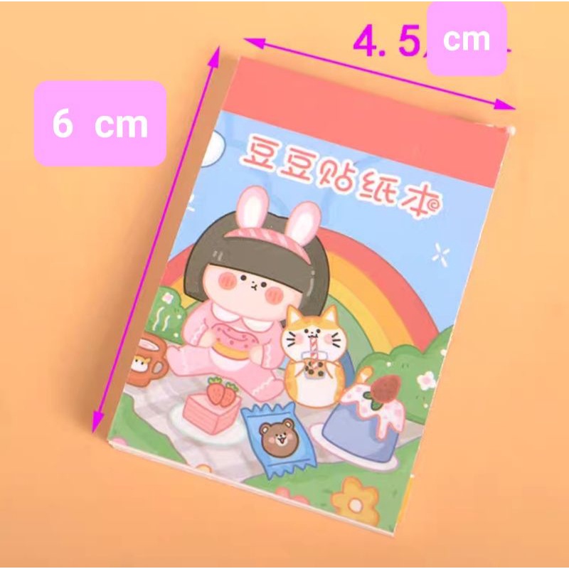 Sổ sticker  50 trang  mini siêu dễ thương, nhiều mẫu