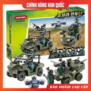 Lego xếp hình xe tăng quân đội - Bộ đồ chơi lắp ráp xe tăng Oxford CJ3656 gồm 208 mảnh ghép phát triển trí thông minh