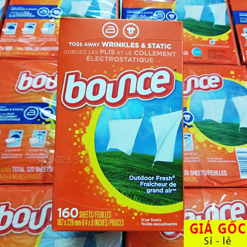 Hộp Giấy Thơm Bounce 4 In 1 Outdoor Fresh (160 tờ)