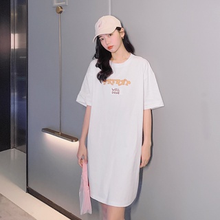 Váy Suông Đầm Suông In Chữ Đẹp From Rộng Dáng Dài Tới 75kg Hot Trending TTDS0324