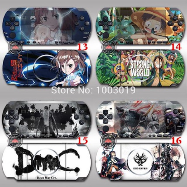 Dán skin lụa psp2000 giao mẫu ngẫu nhiên Skin dán PSP 2000