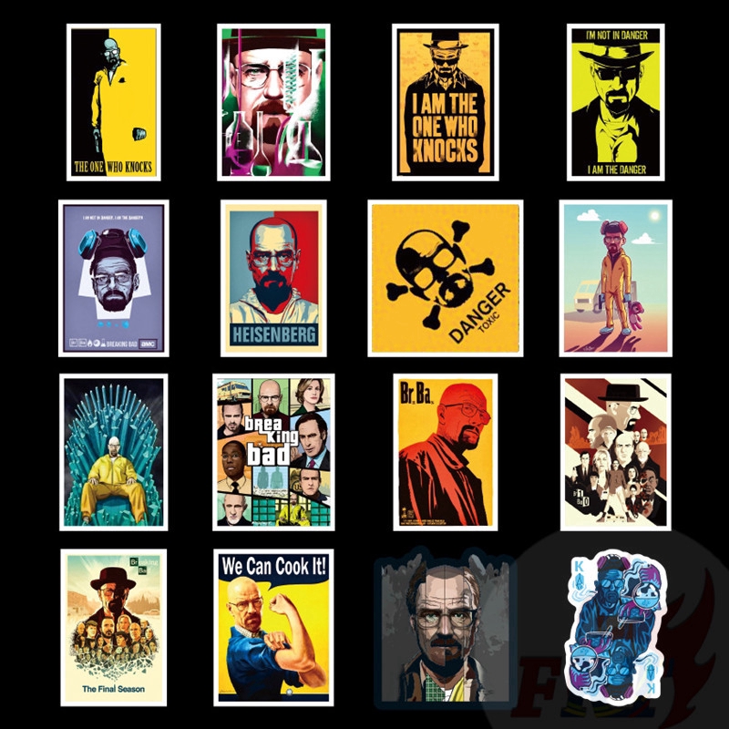 ❉ Breaking Bad - Series 03 Giấy và decal dán tường ❉ 50Pcs/Set AMC TV Show Mixed Laptop Skateboard Doodle Stickers