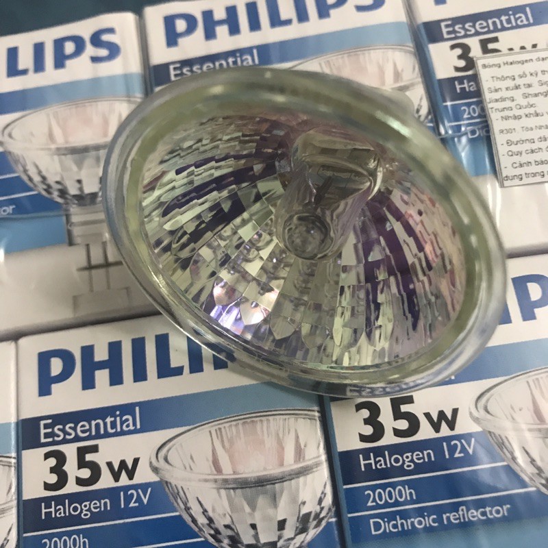 Bóng đèn Halogen dạng chén đui ghim Mr16 [ Philips chính hãng]