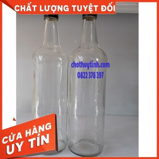 [NEW[Chai thủy tinh tròn 750ml đựng nước mắm, tương ớt