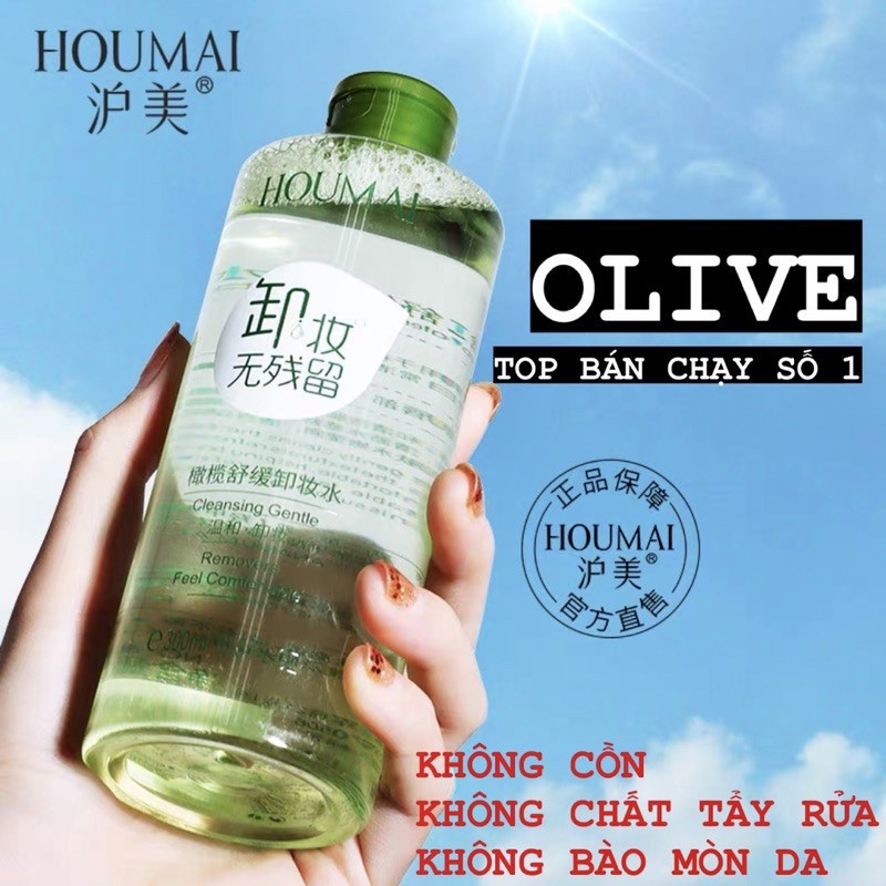 [TT01] 300ML Tẩy Trang, Nước Tẩy Trang HOUMAI Từ OLIU Và Nha Đam Loại Bỏ Bụi Bẩn Tẩy Sạch Sâu Không Cồn | BigBuy360 - bigbuy360.vn